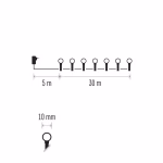 LED karácsonyi fényfüzér,cseresznye–golyók,30 m,kültéri és beltéri,hideg fehér,progr,időz. thumbnail 4