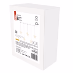 LED karácsonyi fényfüggöny – csillagok, 45x84 cm, kültéri és beltéri, meleg fehér thumbnail 4