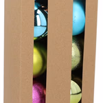 Karácsonyfadísz gömb 10db, 6cm, műanyag, színes, matt/fényes thumbnail 1