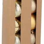 Karácsonyfadísz gömb 10db, 6cm, műanyag, arany, matt/fényes thumbnail 1