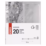 LED karácsonyi fényfüzér ezüst – csillagok, 1,9 m, 2x AA, beltéri, meleg fehér, időzítő thumbnail 7