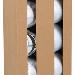 Karácsonyfadísz gömb 10db, 6cm, műanyag, ezüst matt/fényes
 thumbnail 1