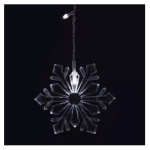 LED karácsonyi fényfüggöny – hópelyhek, 135x50 cm,  beltéri, hideg fehér thumbnail 4