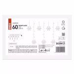 LED karácsonyi fényfüggöny – hópelyhek, 135x50 cm,  beltéri, hideg fehér thumbnail 6