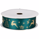 ARTICASA Xmas Ribbon gold print 2as 3mx2,5cm 15gr PES BC dspl24 thumbnail 2
