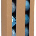 Karácsonyfadísz gömb 10db, 6cm, műanyag, kék, matt/fényes thumbnail 3