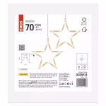 LED karácsonyi fényfüggöny – 7 csillag, 67x125cm, kültéri és beltéri, meleg fehér thumbnail 6