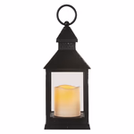 LED dekoráció – lámpa, antik, fekete, villogó, 3x AAA, beltéri, vintage, időzítő thumbnail 1