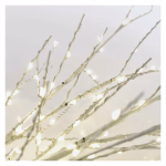 LED dekoráció - 2 db nyírfaág, 60 cm, 3 db AA, kültéri és beltéri, meleg fehér, időzítővel thumbnail 5