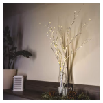 LED dekoráció - 2 db nyírfaág, 60 cm, 3 db AA, kültéri és beltéri, meleg fehér, időzítővel thumbnail 6