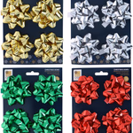 ARTICASA Xmas Bows 4as 6pc 14x0,1x26cm 25,5gr PL TOC