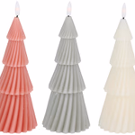 ARTICASA Xmas LED Candle Tree 3as 9x9x23cm 97gr WAX(WX) BC excb 2xAAA -  thumbnail 1