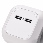 EMOS Hosszabbító/elosztó (kocka) 1,9 m / 4 aljzat / fehér / PVC / USB / 1,5 mm2 thumbnail 5