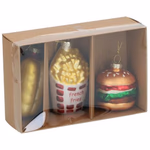 ARTICASA Xmas ornament fastfood 3pc 10x7x3cm 19gr GL WBL thumbnail 2
