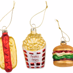 ARTICASA Xmas ornament fastfood 3pc 10x7x3cm 19gr GL WBL thumbnail 1