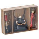 ARTICASA Xmas ornament fashion 3pc 2x2x8cm 12gr GL WBL -  thumbnail 2