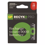 GP ReCyko Pro NiMH újratölthető elem HR6 (AA) 2000mAh 6db. 1500+ töltési ciklus thumbnail 2