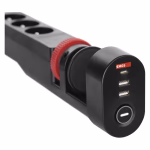 Emos Hosszabbító kábel 1,5 m/3 aljzat/kapcsoló/asztalra szerelhető/USB/fekete/PVC/1,5 mm2  thumbnail 3