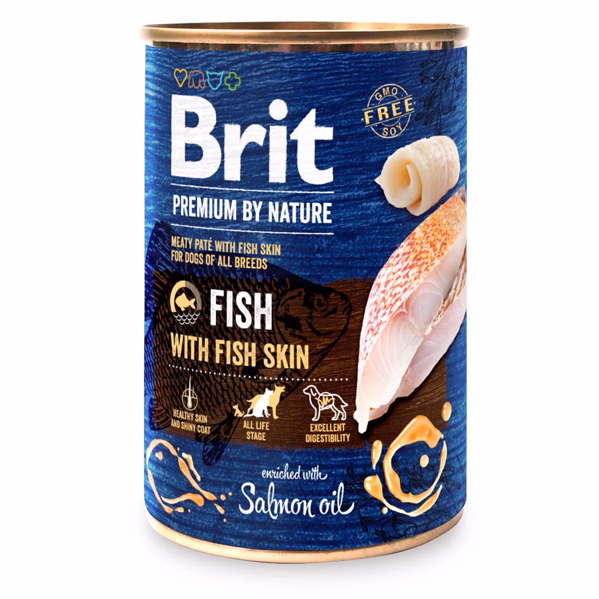 Brit Premium By Nature 800 g Hal bőrrel 100326. 6-os gyűjtő = 1 egység - Image 1 of 1