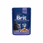 Brit Premium Cat 100 g alutasakos tőkehalas. 24-es gyűjtő=1 egység