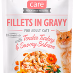 Brit Care Cat alutasakos Fillets in Gravy 85 g Turkey&Salmon (pulyka&lazac) 100528. 24-es gyűjtő=1 egység