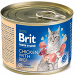 Brit Premium By Nature 200 g Cat konzerv csirke&marha 100614. 6-os gyűjtő=1 egység