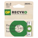 GP ReCyko NiMH újratölthető elem HR6 (AA) 2600mAh 2db. 300+ töltési ciklus thumbnail 2