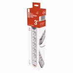 EMOS hosszabbító 3 m / 5 aljzat / kapcsolós / fehér / 1× USB-A + 1× USB-C  / 1,5 mm2 thumbnail 2