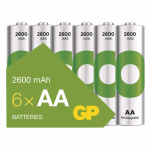 GP ReCyko NiMH újratölthető elem HR6 (AA) 2600mAh 6db. 300+ töltési ciklus thumbnail 1