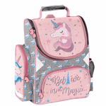 ISKOLATÁSKA,36x28x15,polyester 300D, Unicorn pink thumbnail 6