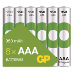 GP ReCyko NiMH újratölthető elem HR03 (AAA) 950mAh 6db. 500+ töltési ciklus thumbnail 1