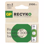 GP ReCyko NiMH újratölthető elem HR6 (AA) 2100mAh 2db. 500+ töltési ciklus thumbnail 2