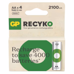GP ReCyko NiMH újratölthető elem HR6 (AA) 2100mAh 4db. 500+ töltési ciklus thumbnail 2