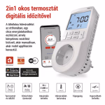 GoSmart 2 az 1-ben konnektoros, digitális termosztát időzítő funkcióval, schuko, WiFi thumbnail 2