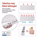 Radiátor fűtéserősítő ventilátor kiegészítő egység, fehér thumbnail 4