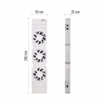 Radiátor fűtéserősítő ventilátor DUO, fehér thumbnail 3