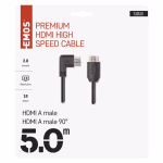EMOS HDMI kábel 2.0 A-A dugó 90°, 5m thumbnail 1