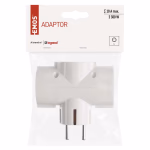 EMOS elosztó t-adapter 3x2p+pe 180° thumbnail 2