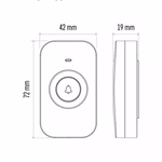 EMOS Kültéri tartalék nyomógomb P5728 csengőhöz, 1x A23 thumbnail 5