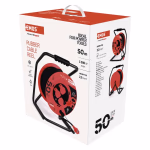 EMOS Kültéri kábeldob 50 m / 4 aljzat / fekete / gumi / 230 V / 2,5 mm2, IP44 thumbnail 2