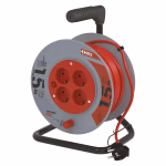 EMOS kábeldob 15 m / 4 aljzat / fekete / PVC / 230 V / 1 mm2