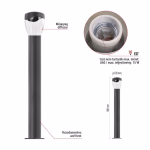 LED kerti oszloplámpa, 12 x 12 x 80 cm, 1 x E27, 15 W thumbnail 1