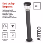 LED kerti oszloplámpa, 12 x 12 x 80 cm, 1 x E27, 15 W thumbnail 2
