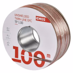 EMOS Hangfalkábel TP 1.0 áttetsző,, 100 méteres kiszerelés thumbnail 1