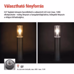 LED kerti oszloplámpa, 14 x 14 x 50 cm, 1 x E27, 15 W thumbnail 4
