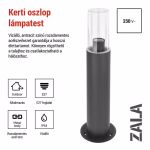 LED kerti oszloplámpa, 14 x 14 x 50 cm, 1 x E27, 15 W thumbnail 3