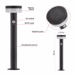 LED napelemes kerti lámpa TERION szürkületérzékelővel, 12,5 x 12,5 x 50 cm thumbnail 3