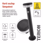 LED napelemes kerti lámpa TERION szürkületérzékelővel, 12,5 x 12,5 x 50 cm thumbnail 2