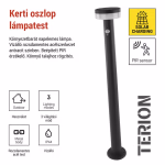 LED napelemes kerti oszloplámpa TERION szürkületérzékelővel, 12,5 x 12,5 x 80 cm thumbnail 2