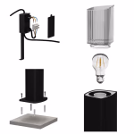 LED kerti oszloplámpa, 15,3 x 13,3 x 45 cm, 1 x E27, 25 W thumbnail 5